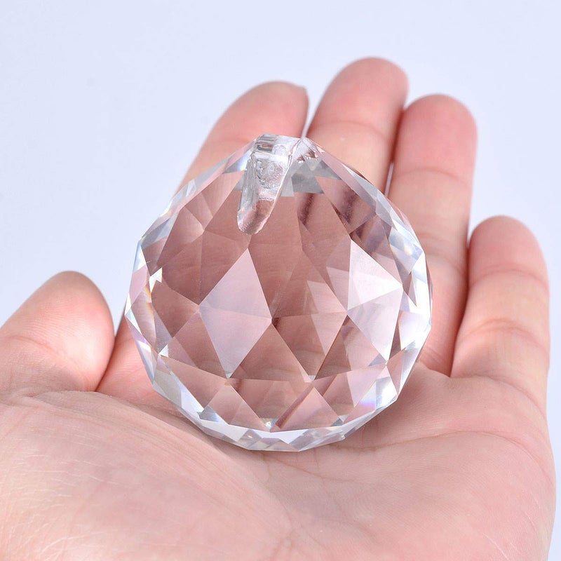 cozyou 20 Pcs 20mm Clear Crystal Prism Pendant Hanging Crystal Feng Shui Ball Prism Pendant Suncatcher Ball for Wedding Christmas Birthday Window Decoration - Image 5