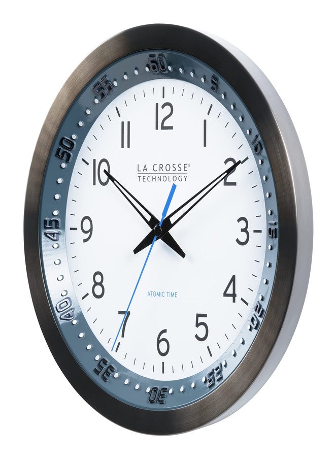 La Crosse Technology Atomic Wall Clock, Metal, 10" (404-54667) - Image 2