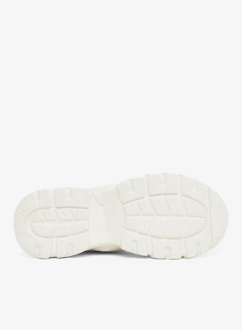 Styli  Chunky Sole Lace Up Panelled Sneakers for Women | Best Price UAE