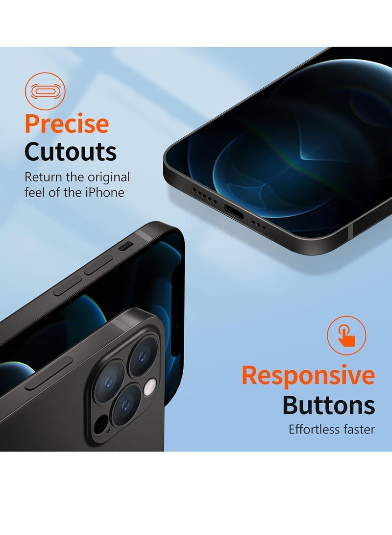 TIGER غطاء حافظة متوافق مع iPhone 15 Pro Slim Case، غطاء جلدي رفيع للغاية بلمسة نهائية غير لامعة [مضاد لبصمات الأصابع وغير قابل للاصفرار] غطاء حماية فائق مع حماية للكاميرا - Image 3