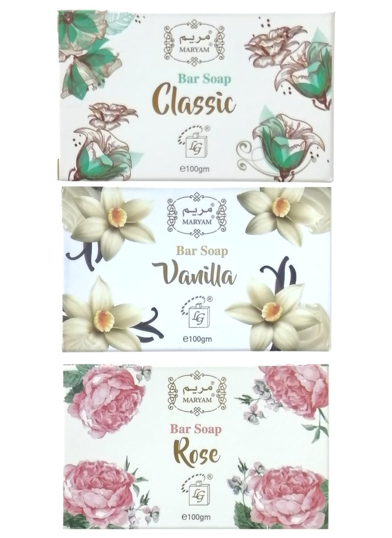 MARYAM Maryam Soap Classic & Rose & Vanilla 