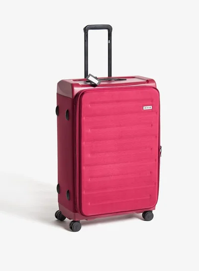 وايف Women's Textured Softcase Luggage Trolley Bag with Retractable Handle