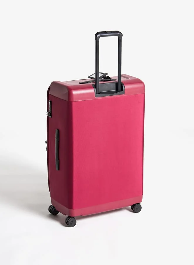 وايف Women's Textured Softcase Luggage Trolley Bag with Retractable Handle