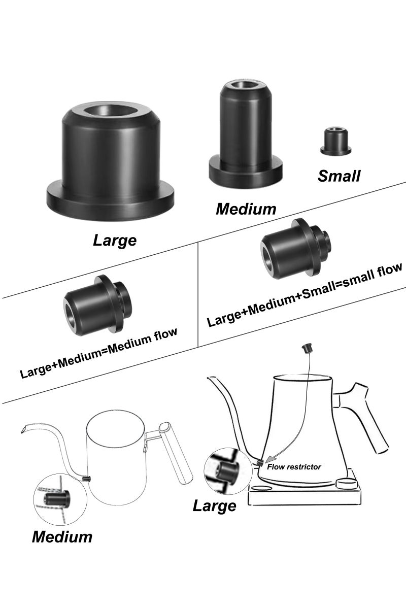 مقيد تدفق المياه متوافق مع أباريق القهوة غلاية ARTISAN v2 تقطر اليد صب على وعاء معقوفة استبدال جزء صنبور المساعدة