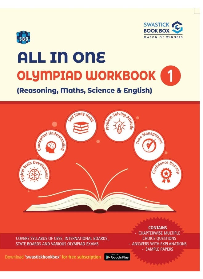 All in One Olympiad Workbook for Reasoning, Maths, Science & English - Class 1  - Image 1