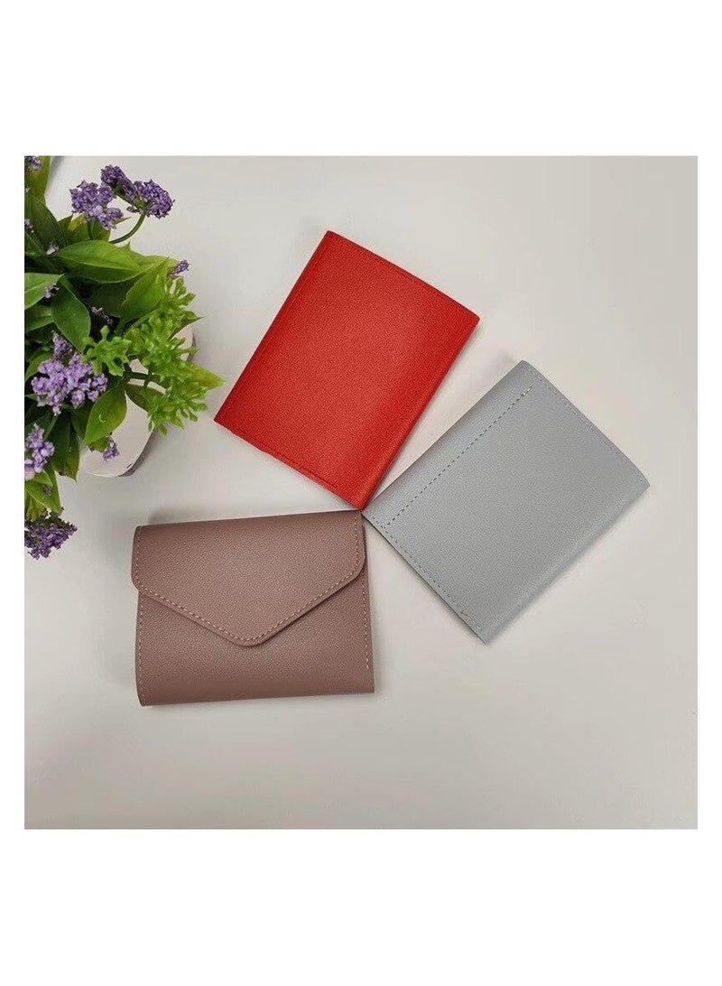 نيكس Short Wallet Women Purse Multi-card Multifunction Card Holder Coin Purse Fashion Simple Three Fold Short Clip Female Mini Wallet - Image 3