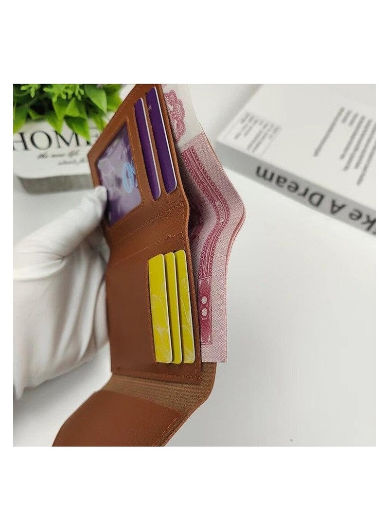 نيكس Short Wallet Women Purse Multi-card Multifunction Card Holder Coin Purse Fashion Simple Three Fold Short Clip Female Mini Wallet - Image 4