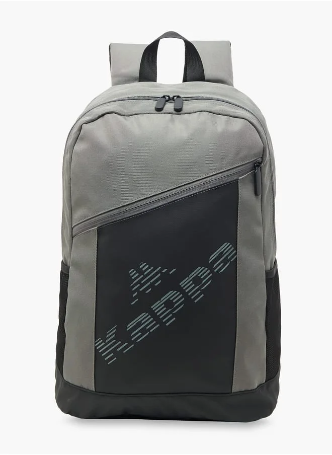 Kappa Boys Logo Print Backpack with Adjustable Shoulder Straps - 44x31x17 cm