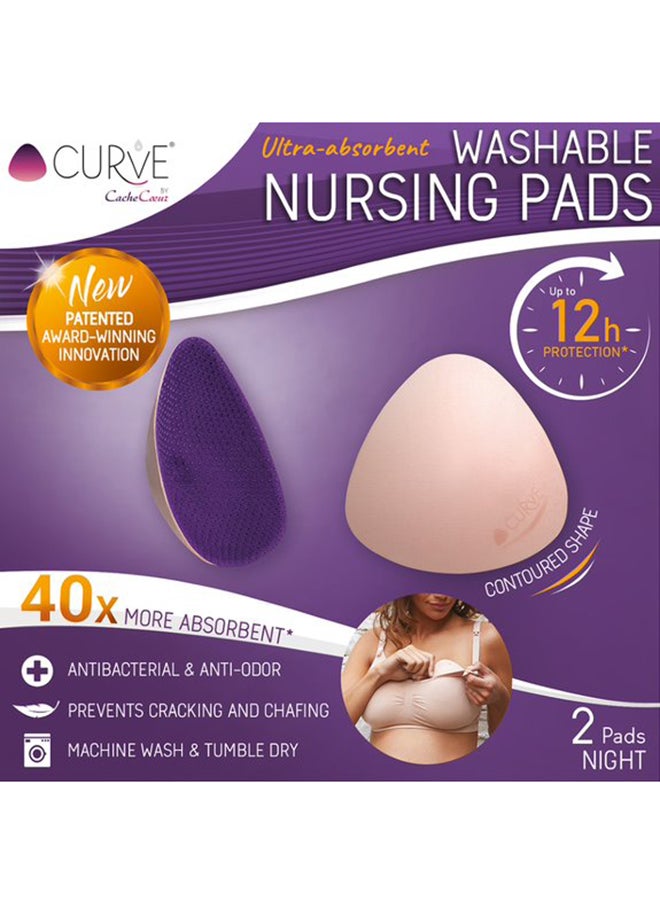 Curve - Essential 2 Washable Nursing Pads - Purple - Image 1