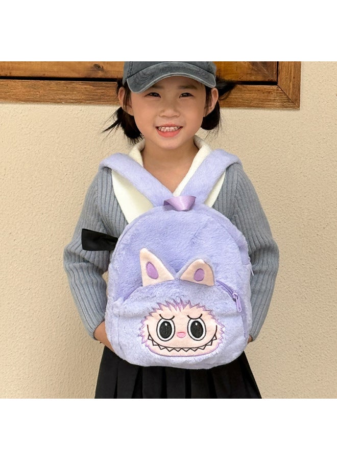 Bubble Matla Cloth Messenger Bag Cartoon Backpack Doll Change Plush Bag Children's Shoulder Bag-Color:Tote Bag Green 28*3128*31cmcm-Height:Universal  - Image 5