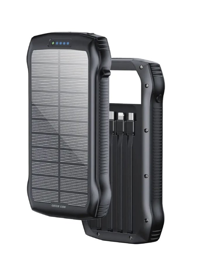 GreenLion Green Lion Solar Force 20000mAh Power Bank - Black - Image 2
