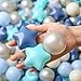 TRENDPLAY Star Ball Pit Balls 100 for Toddlers Ball Pit Ball Shapes Plastic Balls for Boys Girls Ball Pit Fun Birthday Party Christmas DecorationCream Colors Blue - Image 2