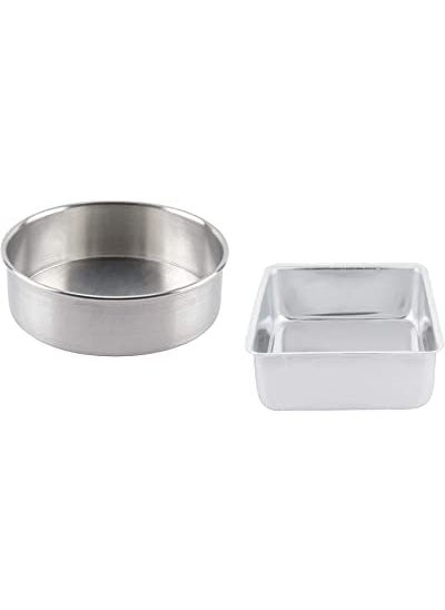 FINALITY finality Aluminium Baking Cake PanMould for Microwave Oven Combo of Square and Round 7no  - Image 1