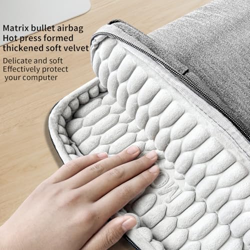 MOCA Laptop Sleeve for 13/13.3/14.2 MacBook & Slim laptops 360° Waterproof Material Laptop Sleeves Case with Anti-Collision Protection - Light Grey - Image 2