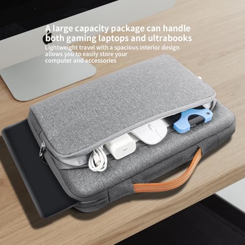 MOCA Laptop Sleeve for 13/13.3/14.2 MacBook & Slim laptops 360° Waterproof Material Laptop Sleeves Case with Anti-Collision Protection - Light Grey - Image 5