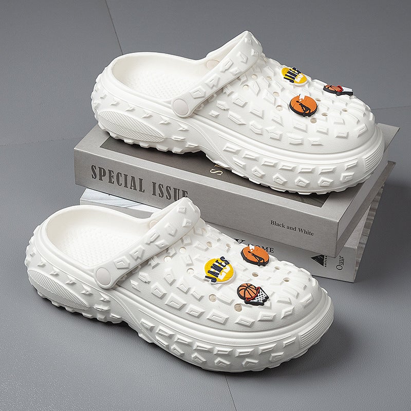 Men'S Hole Shoes Cute Cartoon Eva Baotou Slippers Platform Casual Sandals Outdoor Beach Men'S Shoes - Image 3
