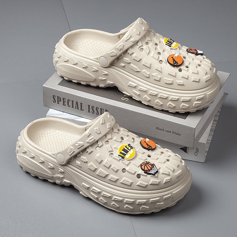 Men'S Hole Shoes Cute Cartoon Eva Baotou Slippers Platform Casual Sandals Outdoor Beach Men'S Shoes - Image 4