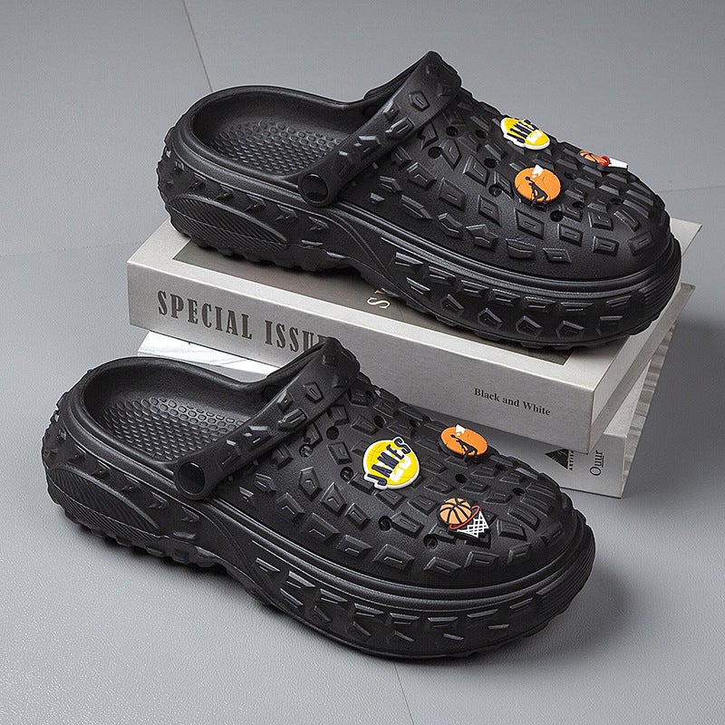Men'S Hole Shoes Cute Cartoon Eva Baotou Slippers Platform Casual Sandals Outdoor Beach Men'S Shoes - Image 5