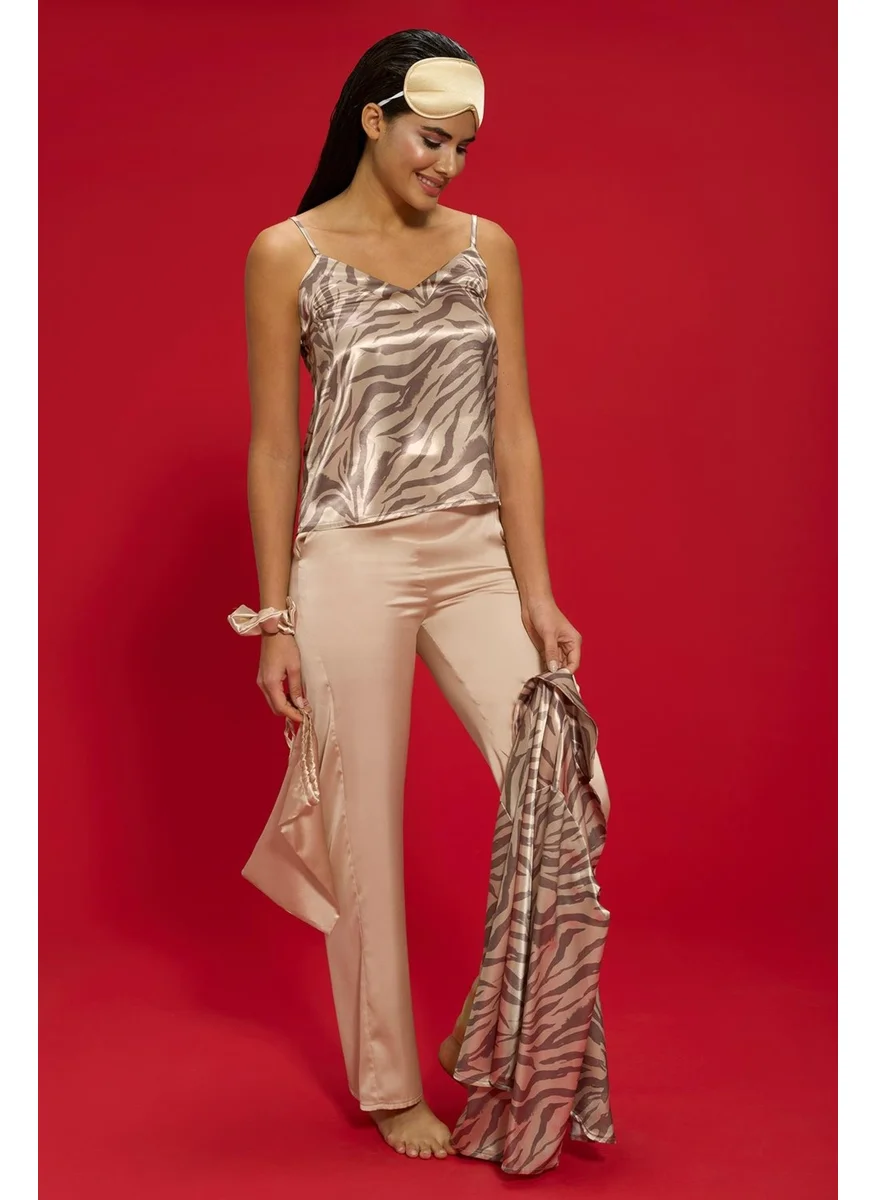For You Moda 6-Piece Zebra Pajama Stone Set Both Inside and Outside S27686