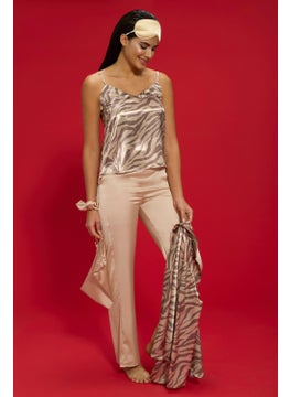 For You Moda مجموعة بيجامة زيبرا من 6 قطع بالحجارة داخل وخارج S27686  - Image 3