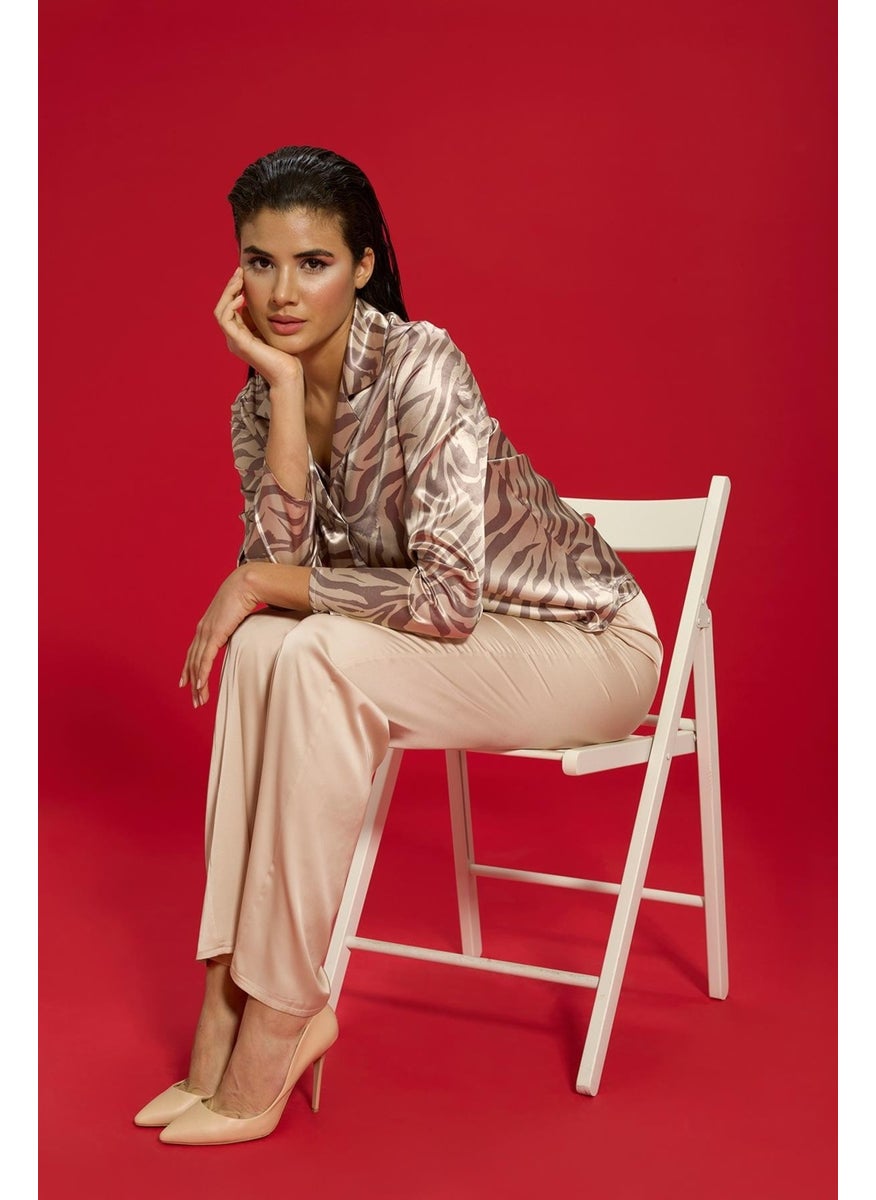 For You Moda مجموعة بيجامة زيبرا من 6 قطع بالحجارة داخل وخارج S27686  - Image 2