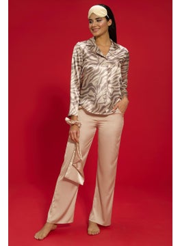 For You Moda مجموعة بيجامة زيبرا من 6 قطع بالحجارة داخل وخارج S27686  - Image 4
