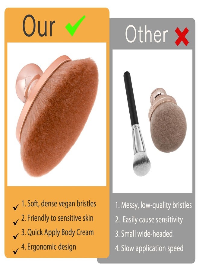 يونيميكس فرشاة مكياج الجسم الكبيرة جدًا من UNIMEIX Blend & Blur مع حقيبة برباط، فرشاة كابوكي عريضة الرأس 4.5 بوصة لوضع واقي الشمس للوجه والساقين والجسم (ذهبي وردي) - Image 5