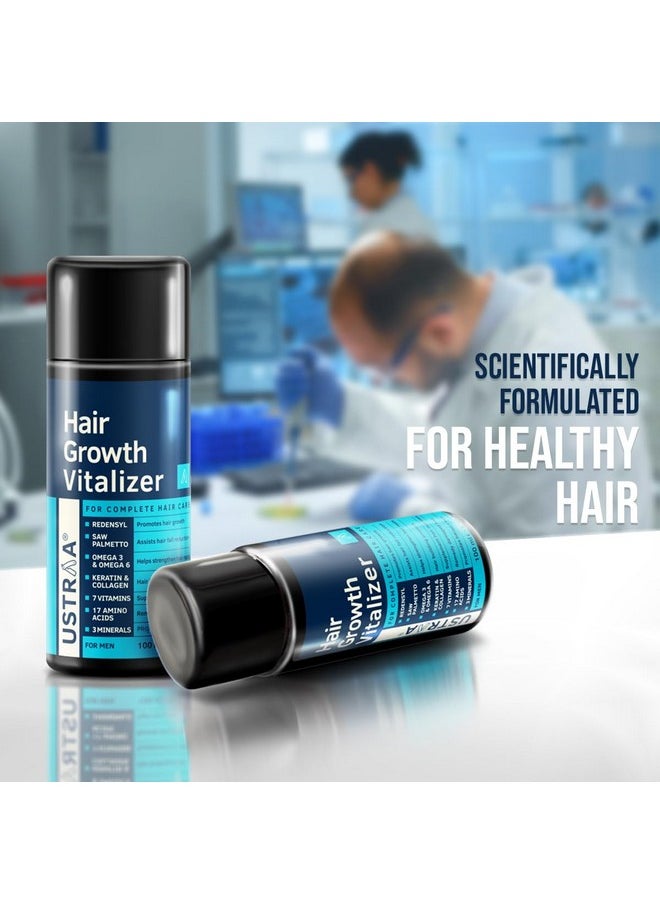 Ustraa - Hair Growth Vitalizer 100Ml- Set Of 2 - Clinically Tested | Hair Oil With Redensyl, Saw Palmetto, Vitamins, Amino Acids, Keratin, Wheatgerm & Jojoba Oil - Image 1