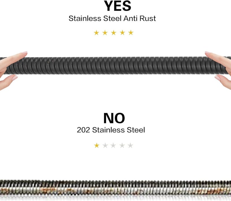 RUMOSE 70 inches Shower Hose Extra Long Stainless Steel Shower Tube Attachment Flexible Handheld Shower Sprayer Hose, Oil Rubbed Bronze - Image 4