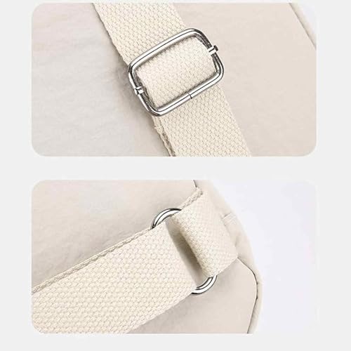 XFSAFDM Casual Sling Bag, Shoulder Bag for Men and Women, Lightweight Crossbody Chest Bag, Travel Bag for Daily Commute and Outdoor Activities, Sling Shoulder Bag (Beige) - Image 3