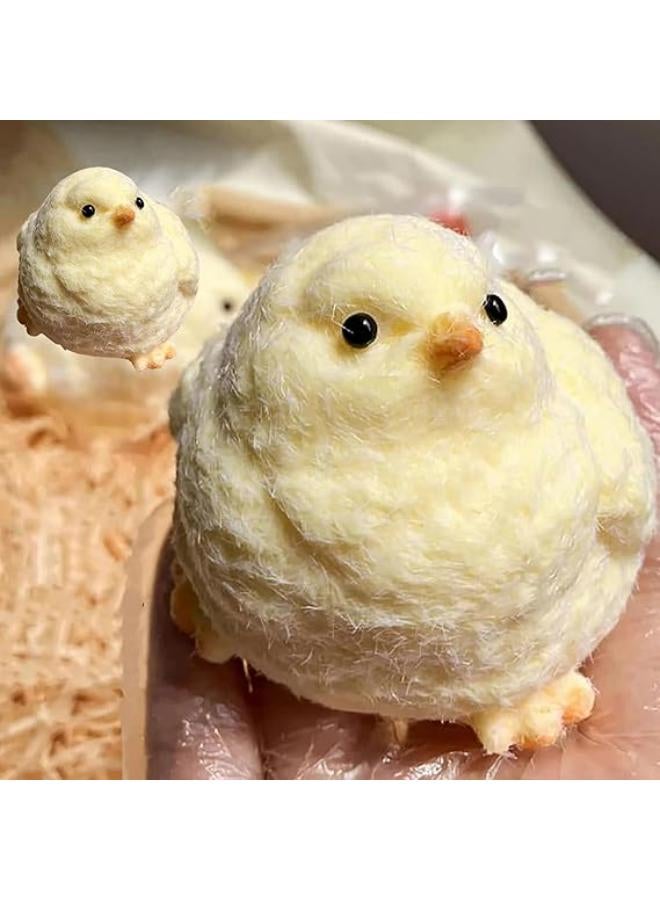 2 Pack Big Handmade Chick Taba Squishy Soft Fidget Squeeze Toys, Stress Relief Sensory Toy, Chicken Squishies for Adults