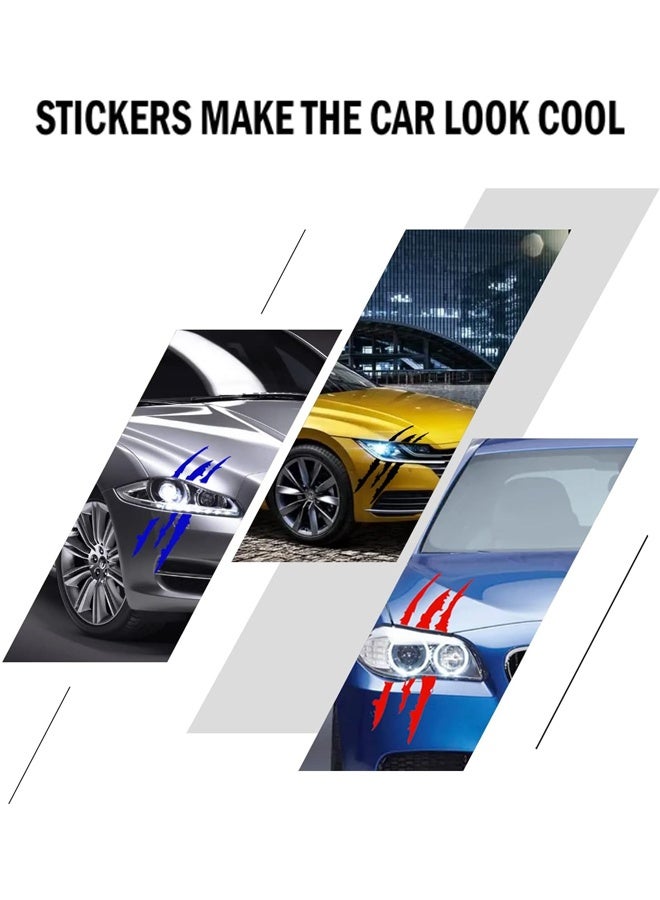 2PCS Claw Mark Decals for Cars, Headlight Car Sticker, Stripes Scratch Decal Vinyl for Pickup Motorcycles (Black) - Image 4