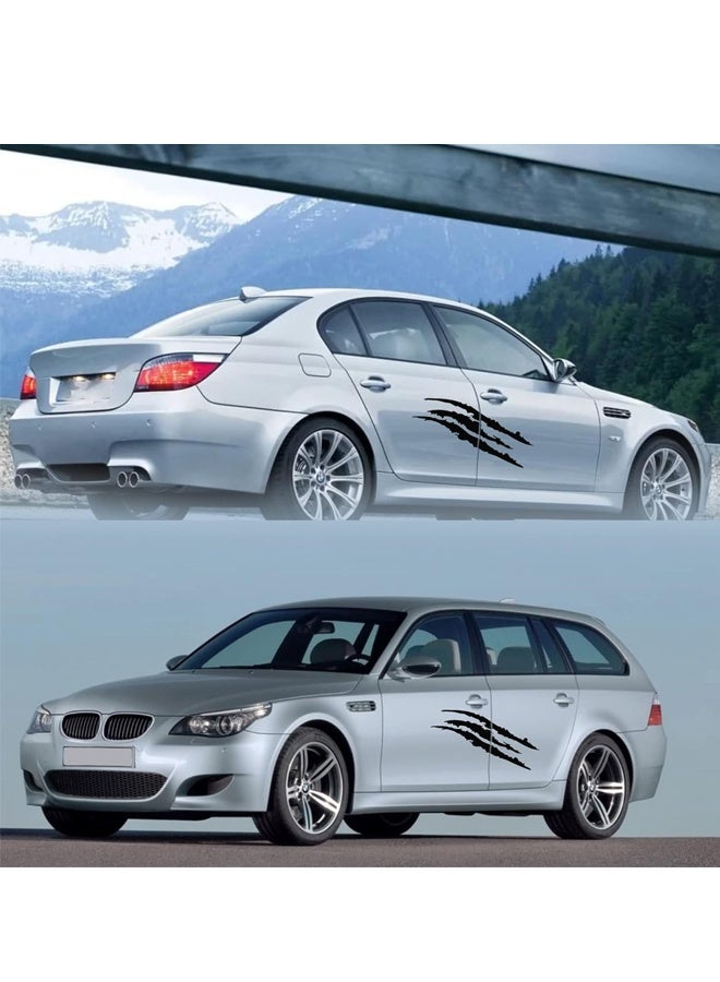 2PCS Claw Mark Decals for Cars, Headlight Car Sticker, Stripes Scratch Decal Vinyl for Pickup Motorcycles (Black) - Image 5