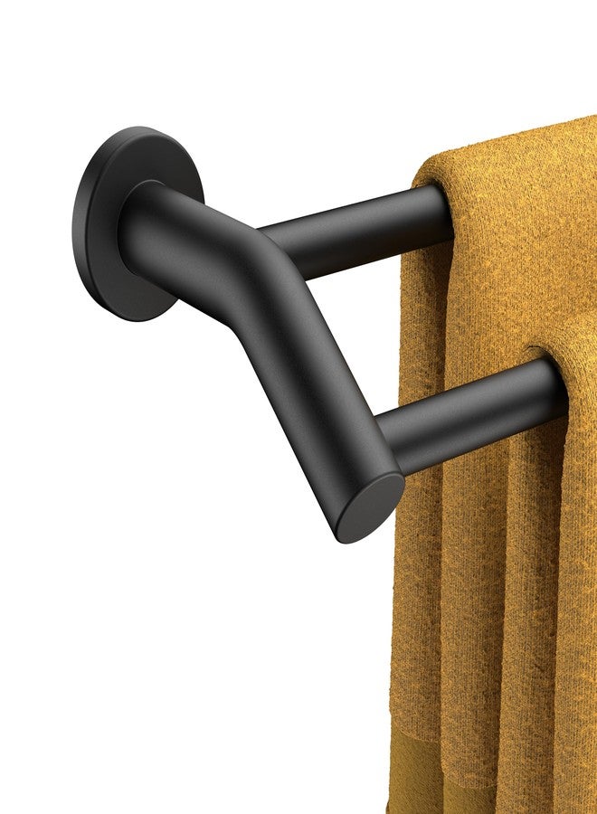 FORIOUS Double Towel Bar 24 Inch, Heavy Duty SUS304 Stainless Steel Dual Towel Racks for Bathroom Wall Mount, Space Saving Towel Rod Towel Holder Rail, Matte Black - Image 1