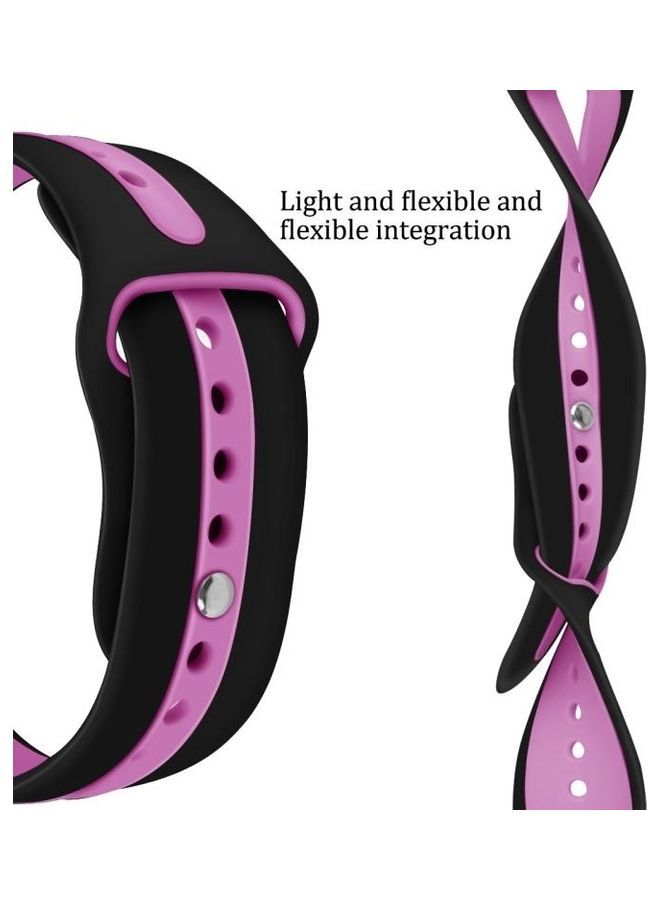 نيبمينينت سوار ساعة بديل بتصميم عرقي لسلسلة ساعات أبل 1/2/3/4/5/6/7/SE مقاس 38/40/41 مم أسود/بنفسجي - Image 4