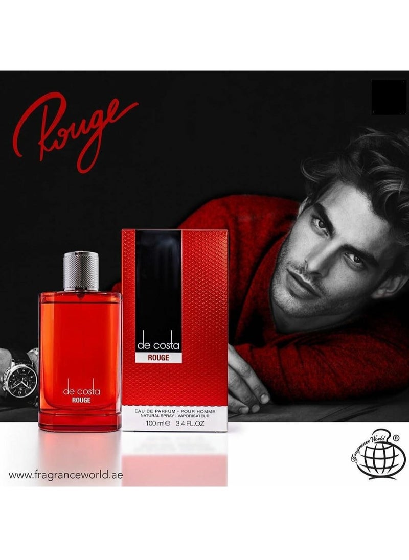 Fragrance World De Costa Rouge Perfume for Men by Fragrance World 100ml  - Image 1
