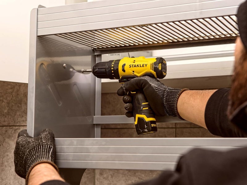 Stanley STANLEY SCH10D2KIN12 VBrushed Cordless Hammer Drill Driver2x2Ah Batteries15A ChargerLED LightVariable Speed Trigger SwitchForwardReverse Button10mm ChuckClutch Setting 2011 Year Warranty  - Image 5
