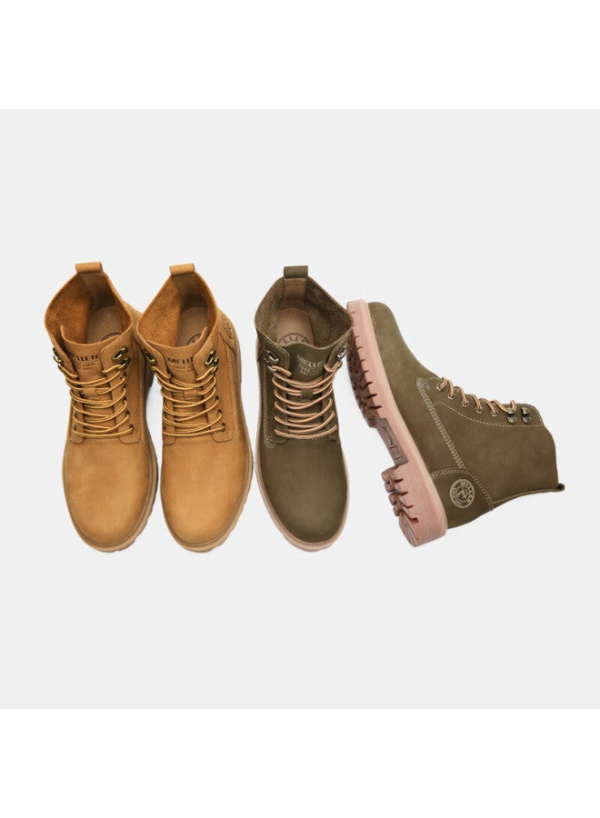 Mellen Minimalist Fashion Martin Boots Trendy Comfortable Classic High-top Fashion Boots Mf797505 Yellow Brown Size 42 - Image 4