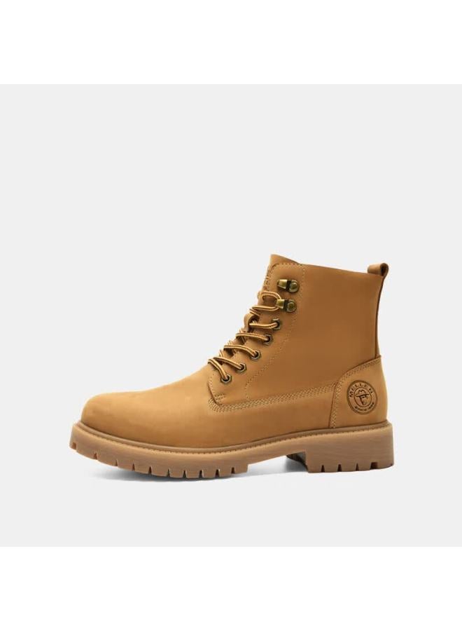 Mellen Minimalist Fashion Martin Boots Trendy Comfortable Classic High-top Fashion Boots Mf797505 Yellow Brown Size 42 - Image 1
