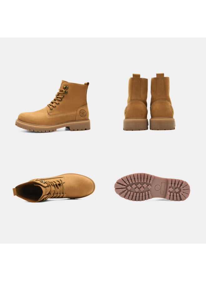 Mellen Minimalist Fashion Martin Boots Trendy Comfortable Classic High-top Fashion Boots Mf797505 Yellow Brown Size 42 - Image 3
