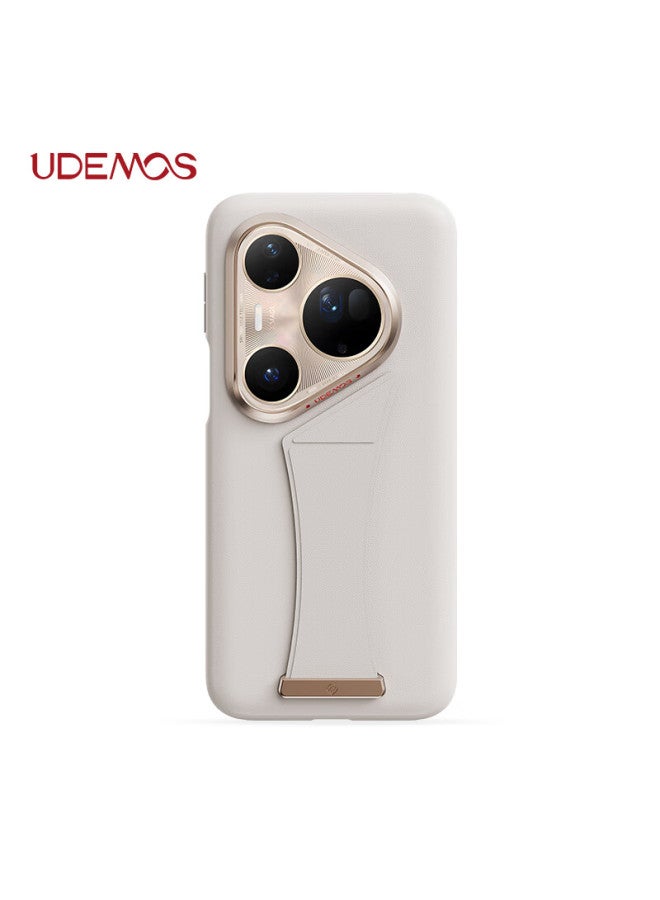Defense [Huawei Certified Brand] Suitable For Huawei Pura80Ultra Phone Case Wrist Strap Stand Hand Strap P80Ultra Protective Case Full Coverage Anti-Drop Porcelain · Ivory White - Image 4