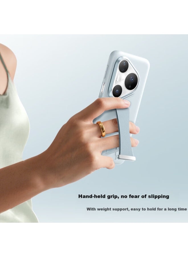 Defense [Huawei Certified Brand] Suitable For Huawei Pura80Ultra Phone Case Wrist Strap Stand Hand Strap P80Ultra Protective Case Full Coverage Anti-Drop Porcelain · Ivory White - Image 2