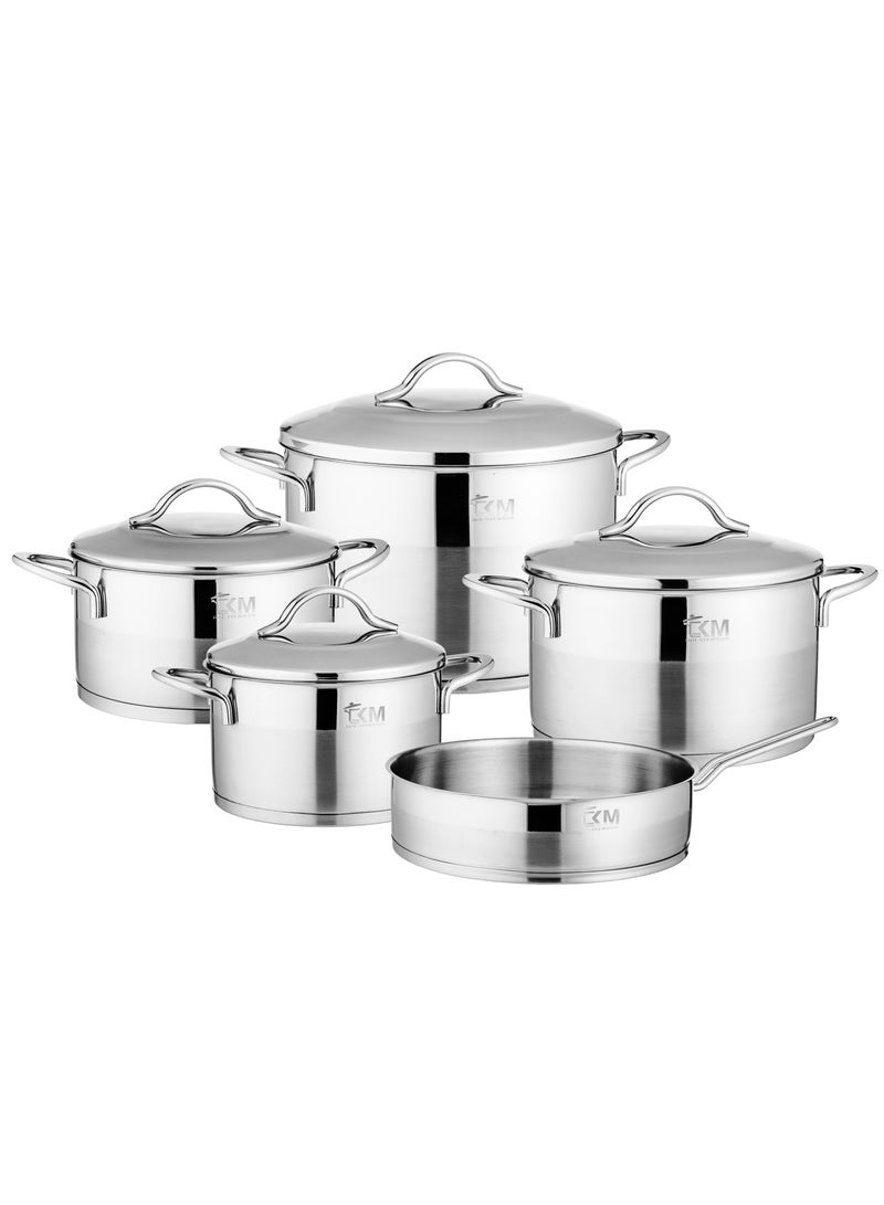 Dania High quality 9-piece Turkish stainless steel cookware set - Image 1