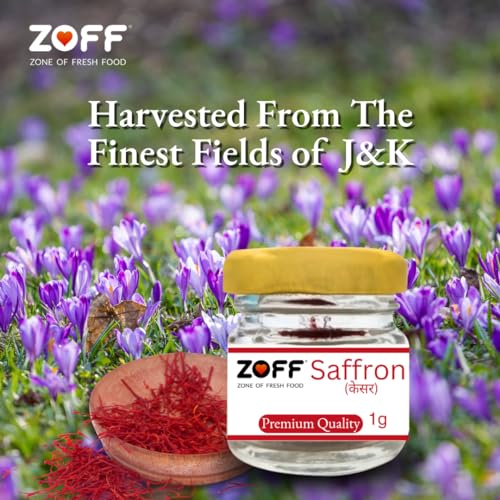 Zoff kesar saffron original- Premium Kashmiri kesar saffron- Hand-Picked & Naturally Aromatic -Perfect for Cooking, Desserts & Wellness -Net Weight: 1g - Image 5