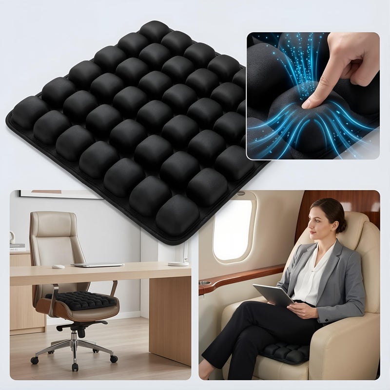 Lonicerkz 1Pcs Seat Cushion, Travel Cushion Airplane Seat - Inflatable Airplane Seat Cushion for Travel.Suitable for Long Distance Sedentary People to Use,Easy to Carry, 3D Inflatable Airbag is Ergonomic - Image 2