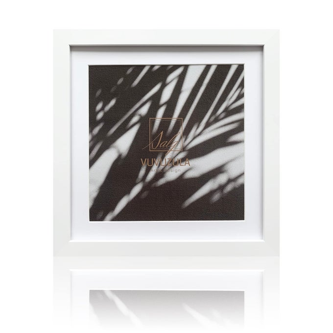 SQUARE PICTURE FRAMES 10X10 INCH WHITE PHOTO FRAME WITH MOUNT FOR 8X8 INCH PHOTO WITH REAL GLASS FOR WALL