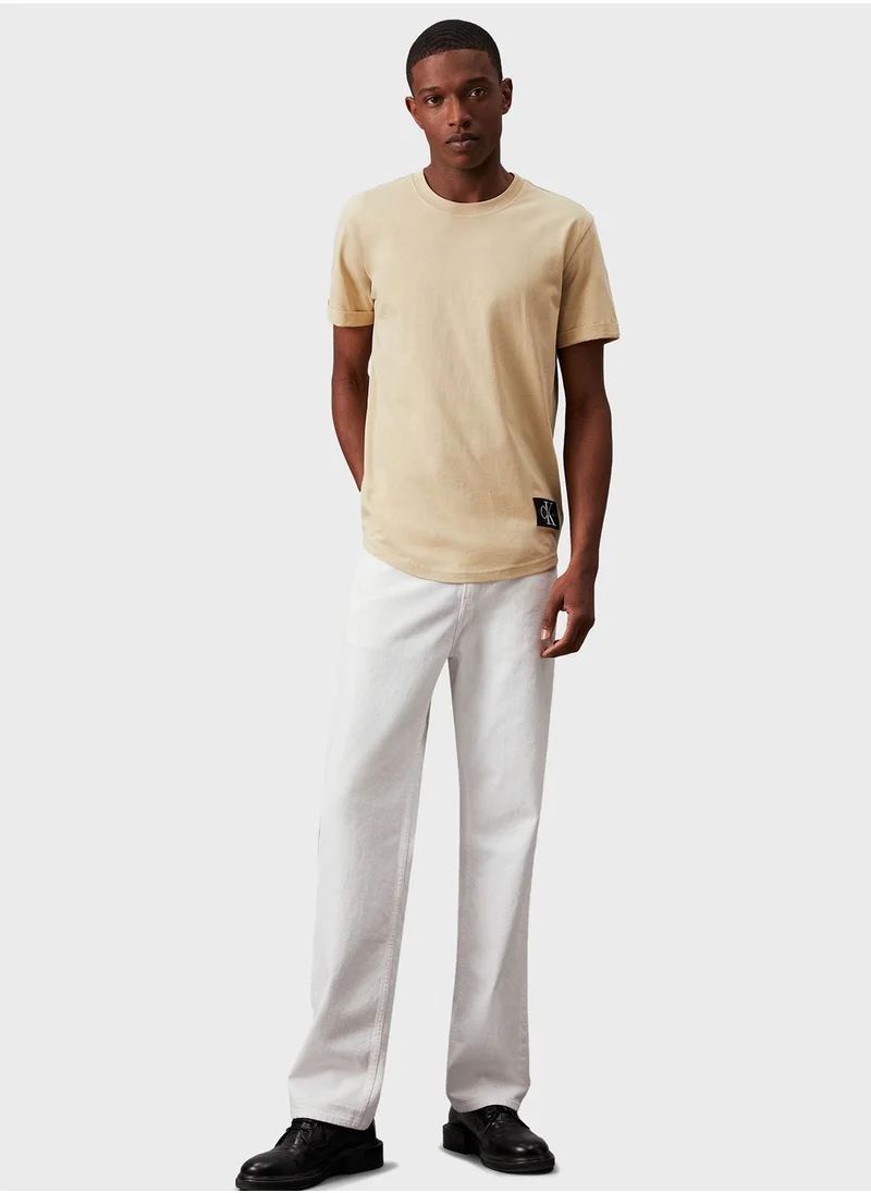 Calvin Klein Jeans Logo Badge Crew Neck T-Shirt