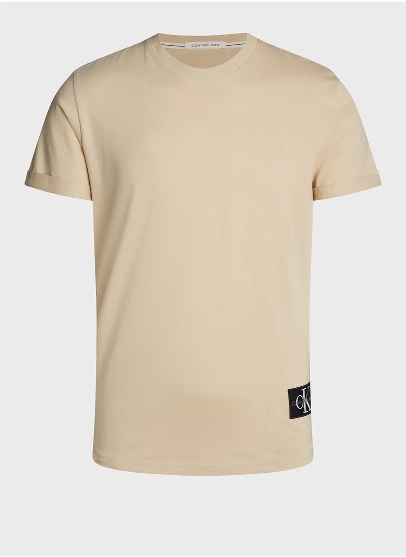Calvin Klein Jeans Logo Badge Crew Neck T-Shirt