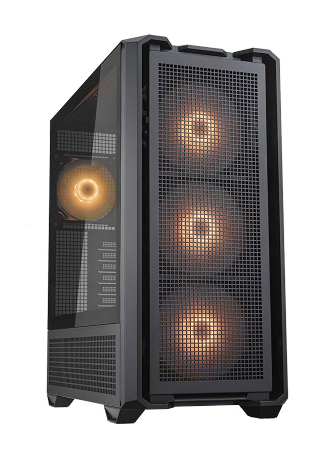 Cougar Cougar MX600 RGB ATX Full Tower PC Case, Up to 360MM Radiator & 400MM Graphics Card Support, 4*ARGB Pre-Installed Fans, PSU Shroud, USB-C Gen2*1, USB 3.0*2, Audio, RGB Button, Black | 3857C90.0001  - Image 1