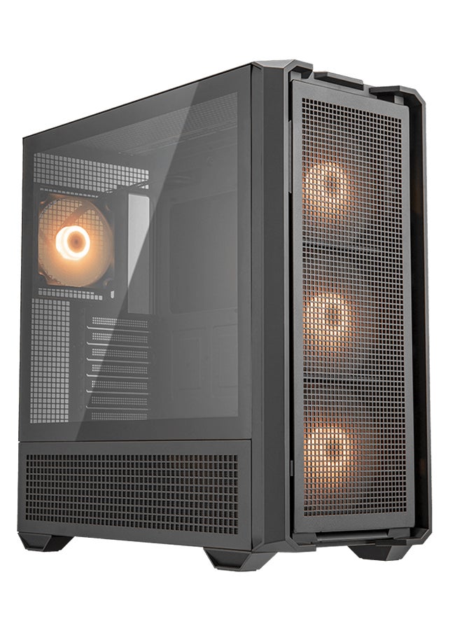 Cougar Cougar MX600 RGB ATX Full Tower PC Case, Up to 360MM Radiator & 400MM Graphics Card Support, 4*ARGB Pre-Installed Fans, PSU Shroud, USB-C Gen2*1, USB 3.0*2, Audio, RGB Button, Black | 3857C90.0001  - Image 3